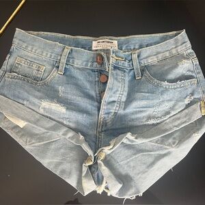 One Teaspoon Bandits Low Waist Denim Short Size 23